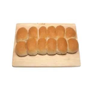 Freshly baked brown finger bridge rolls from Adkins Bakery