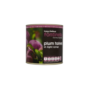 Red Plum Halves in Light Syrup 2.6kg available at Mason Foodservice