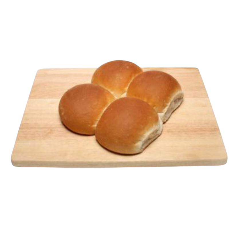 Adkins Bakery York Baps White – pack of 4 soft white rolls