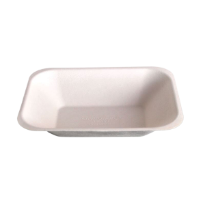 Bagasse CT2 Chip Trays (179x132x-32mm/7x5") White (C2-Deep) x500