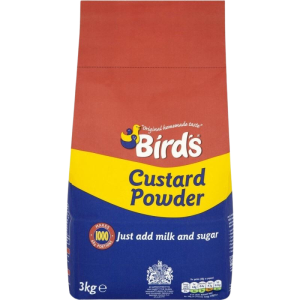 BIRDS CUSTARD POWDER ADD MILK 3KG – classic custard powder in 3kg packaging