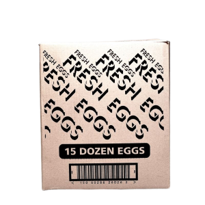 Eggs Medium 15doz Caged – 180 fresh medium-sized caged eggs in packaging