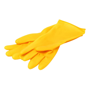 Medium Rubber Gloves Yellow 1 Pair