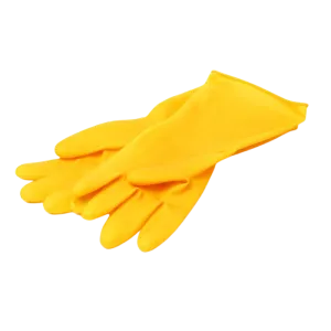 Medium Rubber Gloves Yellow x2