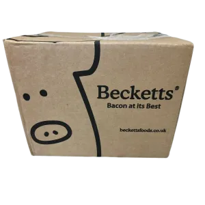 Case Bacon Smoked – rindless smoked back bacon in bulk case Case Bacon Unsmoked Becketts – rindless unsmoked back bacon in bulk case