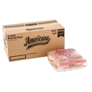 5 Floured White Baps – soft floured white baps in pack