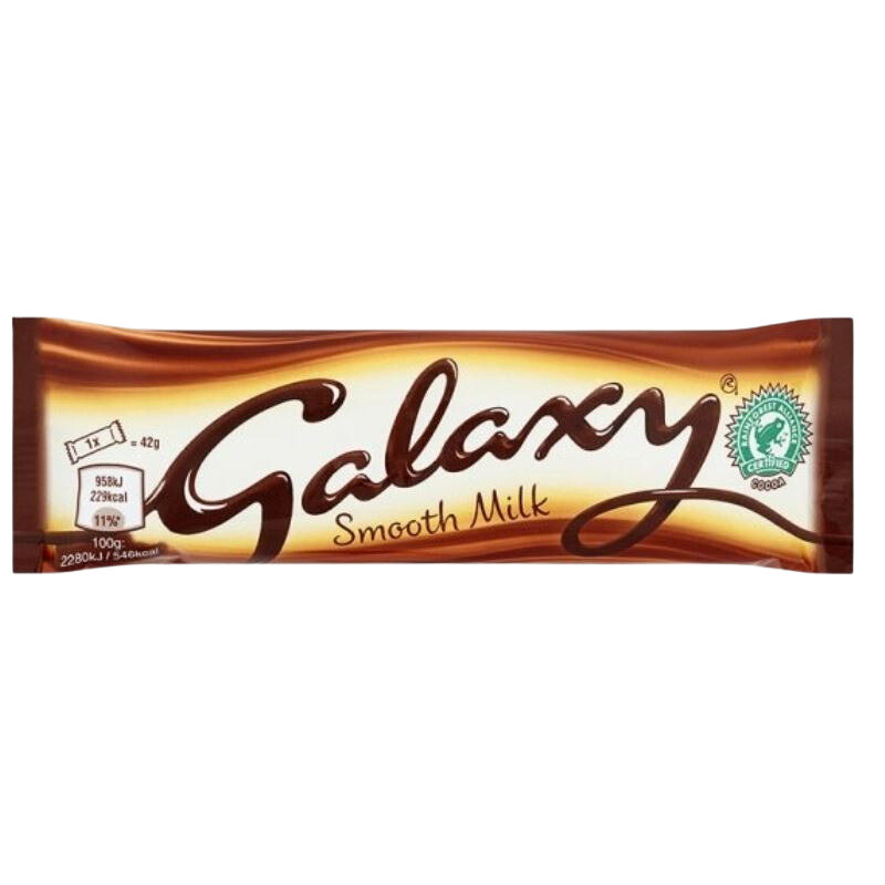 Galaxy Smooth Milk Chocolate Bar 24x42g for wholesale foodservice supply | Mason Foodservice