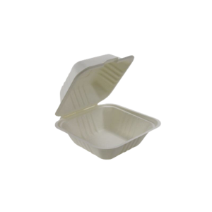HP6 Bagasse Burger Box White (152X152X78mm) x500