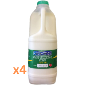 CASE Semi Skimmed Milk  4x2ltr