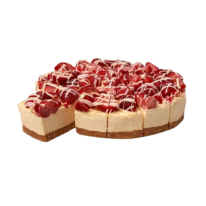 Vanilla, Strawberry and White Choc Cheesecake 14ptn