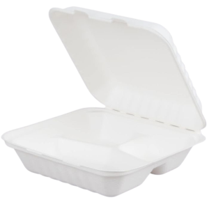 Bagasse Meal Box 3 Comp (205X205X68MM) HP4/3 x200