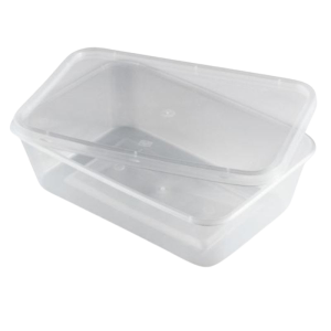 Microwave Container Rectangle (500ml/18oz) Clear x250